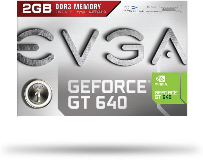 EVGA GeForce GT 640 Single-Slot, 2GB DDR3, 2x DVI, Mini HDMI
