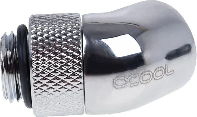 Alphacool Eiszapfen 45° Winkeladapter G1/4", drehbar, verchromt