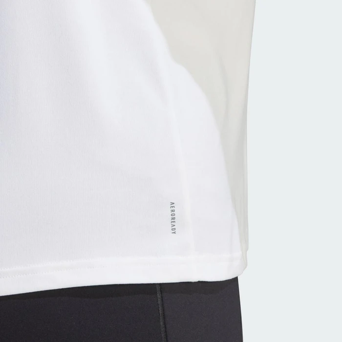 adidas Aeroready Train Essentials 3-Streifen Funktionsshirt kurzarm weiß/schwarz (Damen)