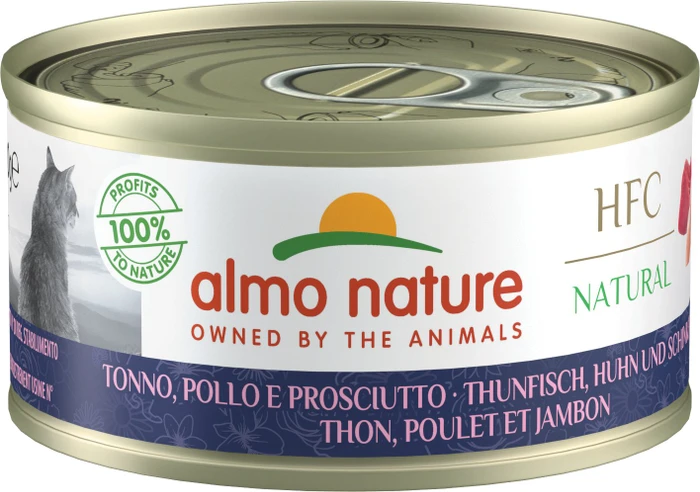 almo nature HFC Natural Cats 70 I, Thunfisch, Huhn und Schinken, 1.68kg (24x 70g)