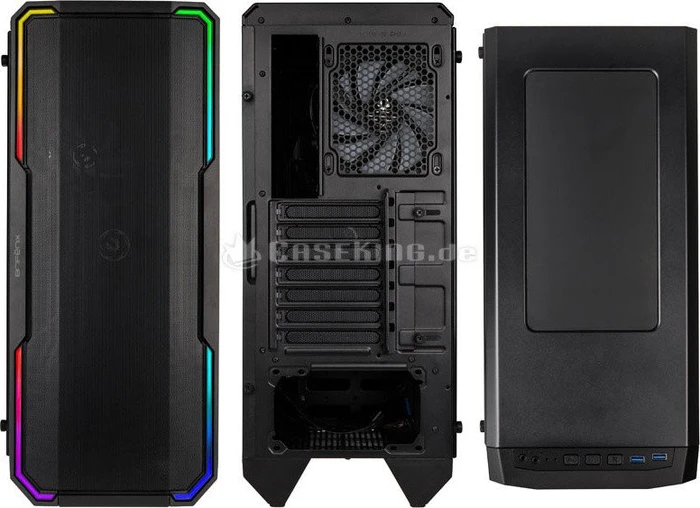 BitFenix Enso Mesh RGB, schwarz, Glasfenster