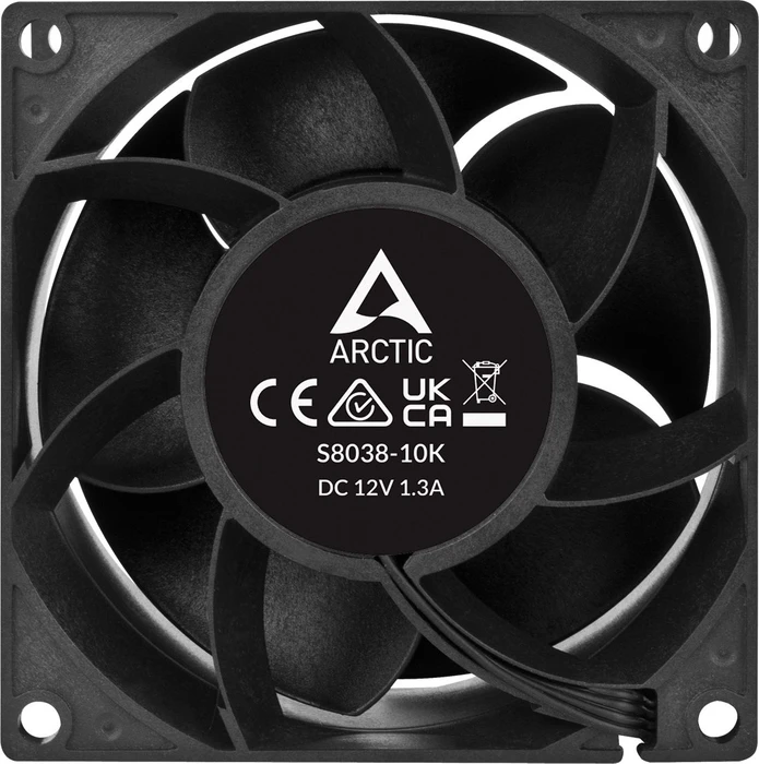 ARCTIC S8038-10K PWM schwarz, 80mm, 4er-Pack