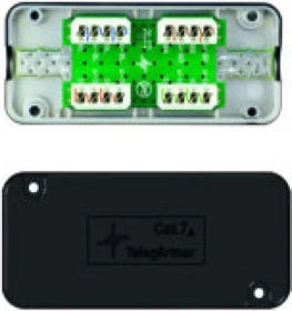 Telegärtner VM 8-8 Verbindungsmodul für Cat7a, mit Tragschienenadapter