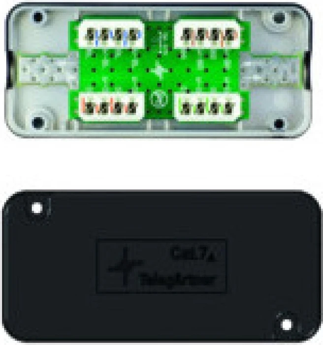 Telegärtner VM 8-8 Verbindungsmodul für Cat7a, mit Tragschienenadapter