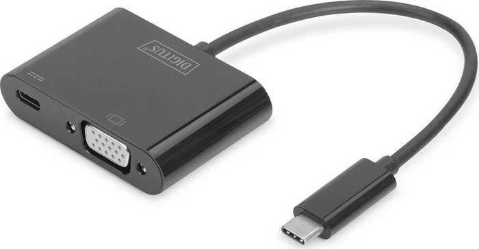 Digitus USB-C auf VGA Multiport Adapter schwarz