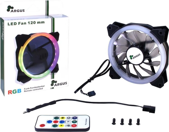 Inter-Tech Argus RS01, LED-Steuerung, Fernbedienung, 120mm