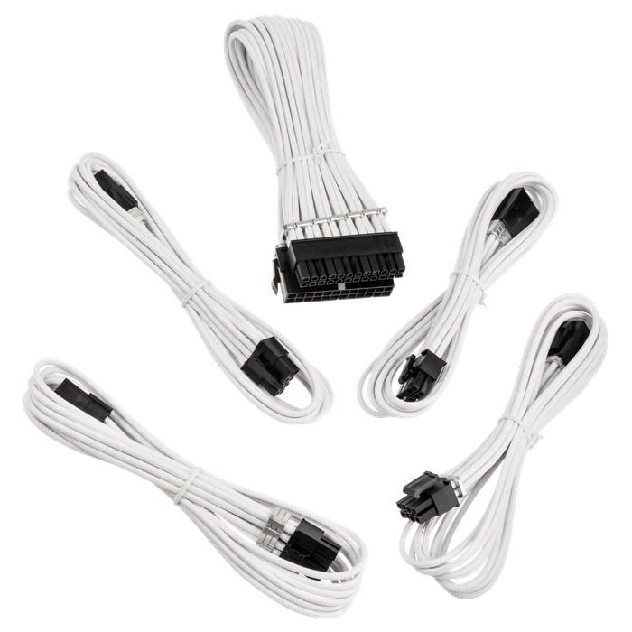 BitFenix Alchemy 3x 8-Pin PCIe Aluminum Comb Extensions Cable Kit, Verlängerungs-Kit für Netzteile, weiß