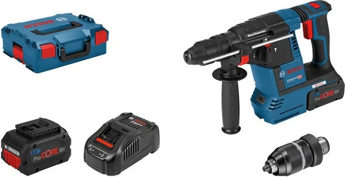 Bosch Professional GBH 18V-26 F Akku-Bohr-/Meißelhammer inkl. L-Boxx + 2 Akkus 5.5Ah