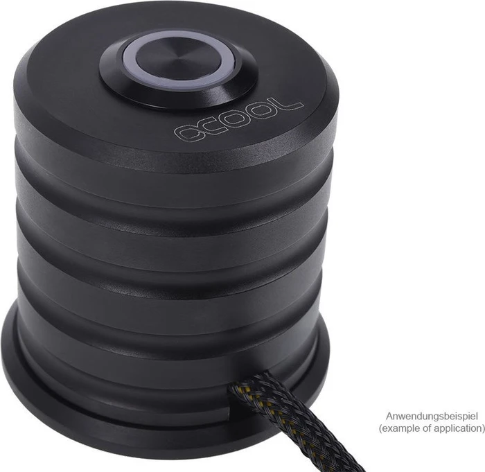 Alphacool Powerbutton Aluminium Body, schwarz