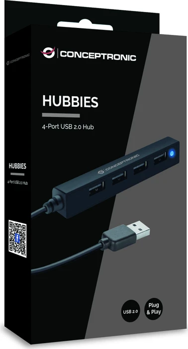 Conceptronic 4-Port USB-Hub, USB-A 2.0 [Stecker]