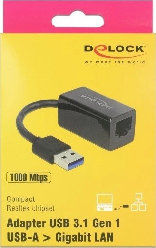 DeLOCK RJ-45 LAN-Adapter, USB-A 3.0 [Stecker]