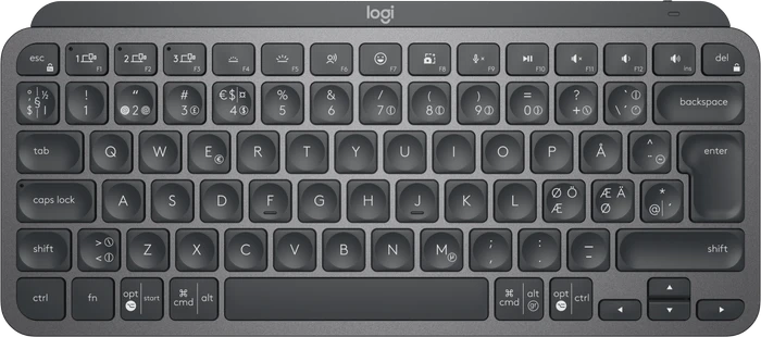 Logitech MX Keys Mini for Business, LEDs weiß, Logi Bolt, Graphite, schwarz, USB/Bluetooth, ND