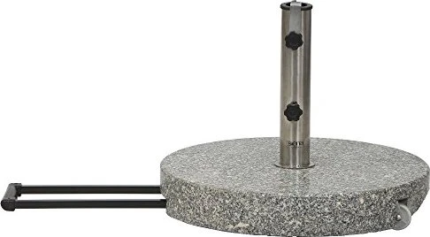 Siena Garden Sonnenschirmständer Granit rund mit Trolleysystem 40kg 50cm grau