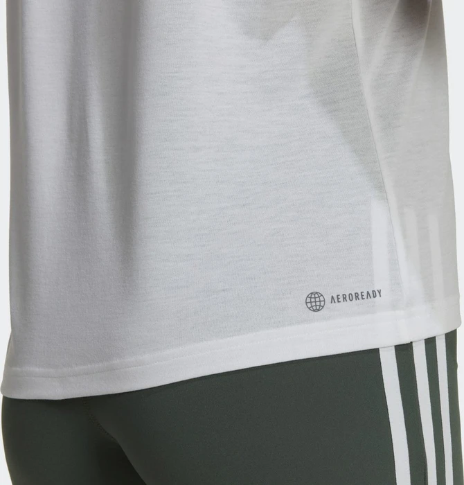 adidas Aeroready Made for Training Floral Funktionsshirt kurzarm weiß (Damen)