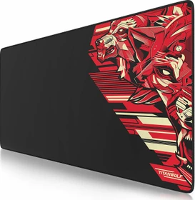 Titanwolf Vector Red XXL Speed Gaming-Mauspad, schwarz/rot