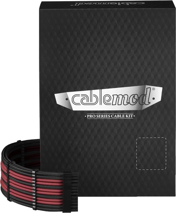 CableMod PRO ModMesh C-Series Cable Kit, AXi, HXi, RM, schwarz/blutrot