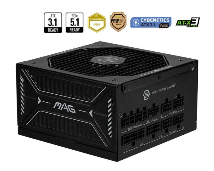 MSI MAG A850GLS PCIE5 850W, ATX 3.1