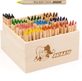 Jolly KITA Stifte Großpackung (Holzaufsteller) Aquarellstift sortiert, 120er-Set