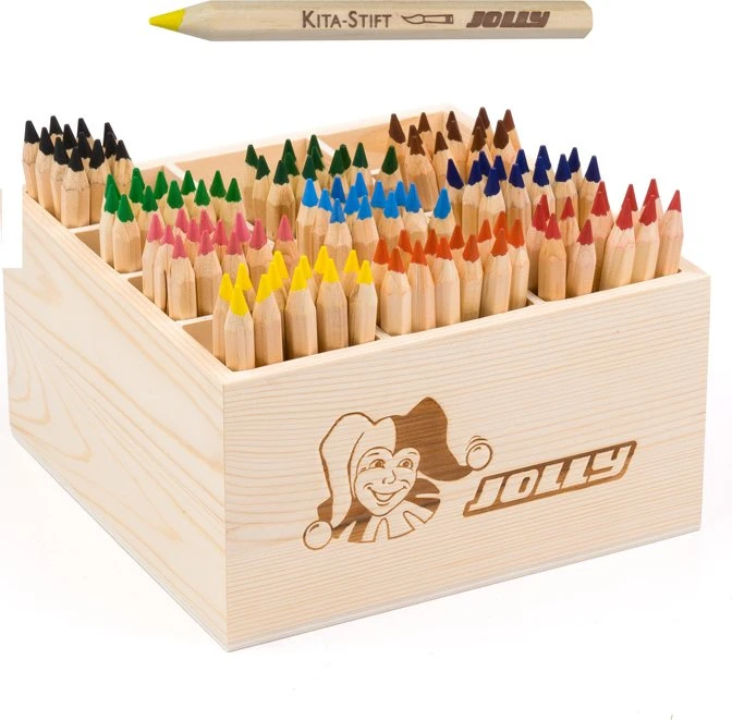 Jolly KITA Stifte Großpackung (Holzaufsteller) Aquarellstift sortiert, 120er-Set