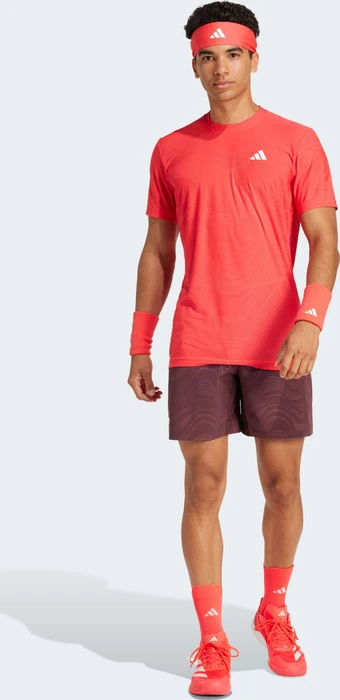 adidas Tennis Pro Climacool+ Freelift Funktionsshirt kurzarm semi lucid red (Herren)