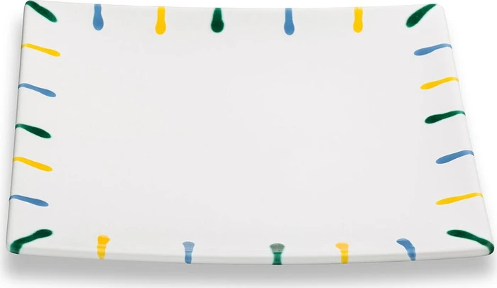 Gmundner Keramik Buntgeflammt Dessertteller Trend 20x20cm