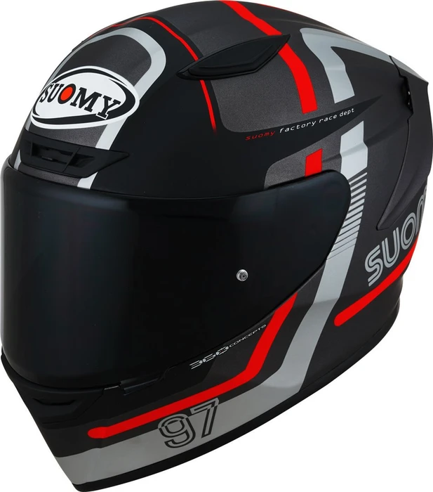 Suomy Track-1 Ninety Seven matt schwarz/grau/rot