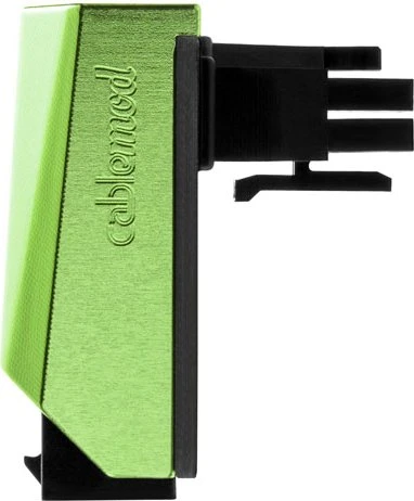 CableMod 12VHPWR Winkeladapter 90 Grad, Variante B, Sense-Pins an der Oberseite, grün