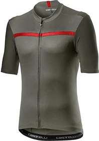 Castelli Unlimited Trikot kurzarm forest gray/red (Herren)