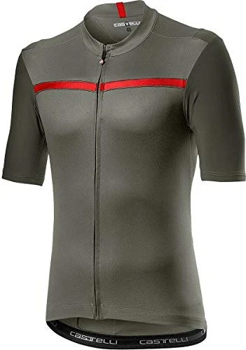 Castelli Unlimited Trikot kurzarm forest gray/red (Herren)