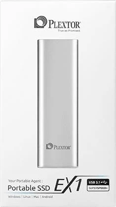 Plextor EX1, silber, 128GB, USB-C 3.1