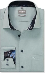 OLYMP Luxor New Kent Comfort Fit Hemd langarm kitt (Herren)