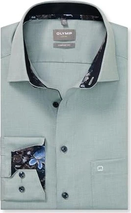 OLYMP Luxor New Kent Comfort Fit Hemd langarm kitt (Herren)