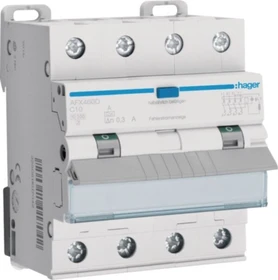 Hager Fehlerstrom-Leitungsschutzschalter 4P 10kA C-10A 300mA Typ A