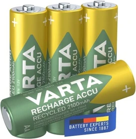 Varta Recharge Accu Recycled Mignon AA NiMH 2100mAh, 4er-Pack