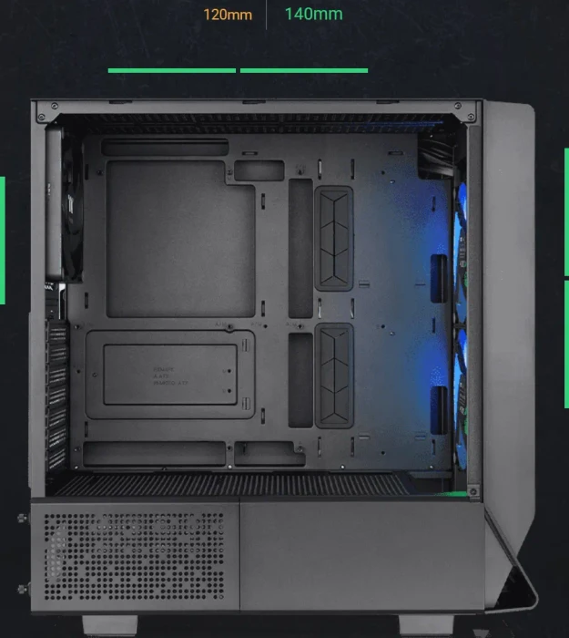 Thermaltake Ceres 330 TG ARGB Black, schwarz, Glasfenster