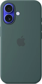 Apple Silikon Case mit MagSafe für iPhone 16 seegrün