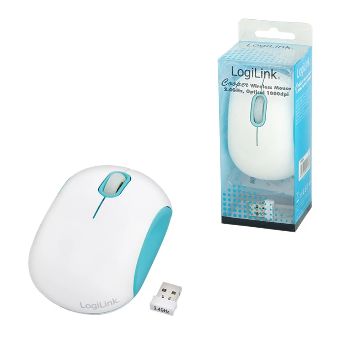 LogiLink Cooper Funk weiß/blau, USB