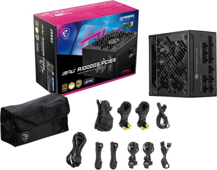 MSI MPG A1000GS PCIE5 1000W, ATX 3.1