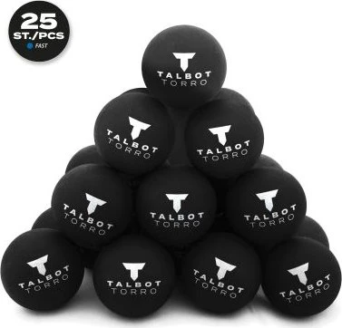 Talbot Torro Blauer Punkt, Polybag Squashbälle schnell, 25 Stück