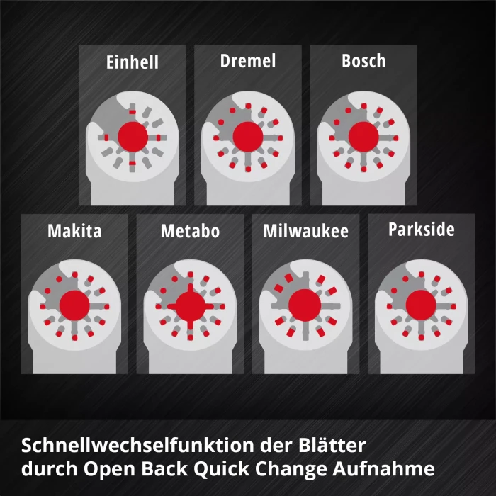 Einhell XXL-Case Zubehörset für Multifunktionswerkzeug inkl. Koffer, 70-tlg.