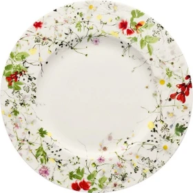 Rosenthal Brillance Bone China Fleurs Sauvages Frühstücksteller mit Fahne 23.3cm