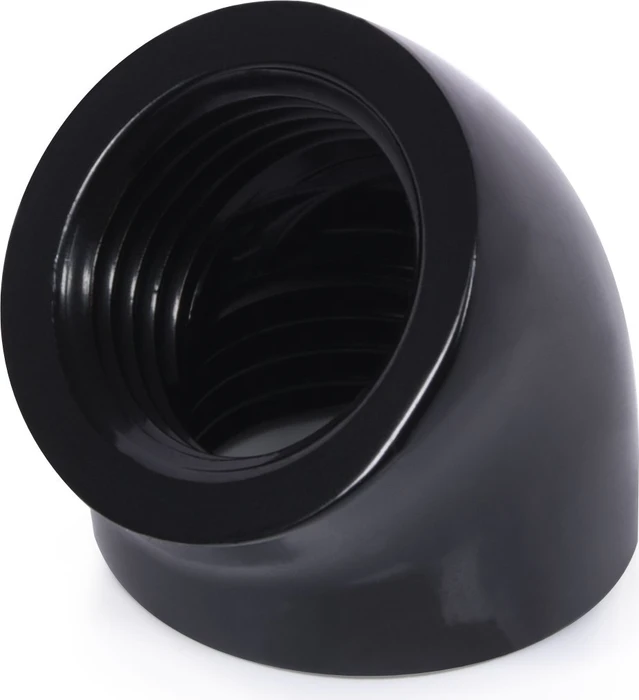 Alphacool Eiszapfen 45° L-Verbinder G1/4" IG auf G1/4" IG, schwarz
