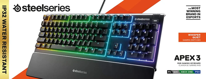 SteelSeries Apex 3, USB, DE
