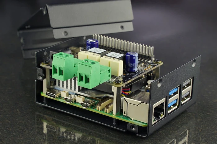 KKSB Gehäuse für Raspberry Pi 5, kompatibel mit Raspberry Pi DigiAMP+ HAT, schwarz