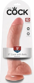 Pipedream King Cock 9" Cock with Balls flesh