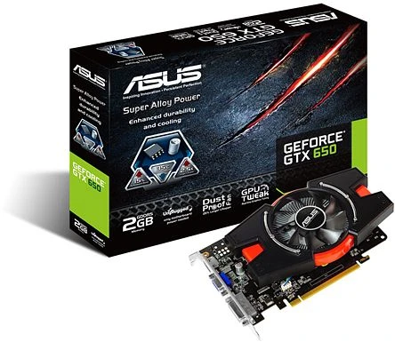 ASUS GeForce GTX 650, GTX650-E-1GD5, 1GB GDDR5, VGA, DVI, HDMI