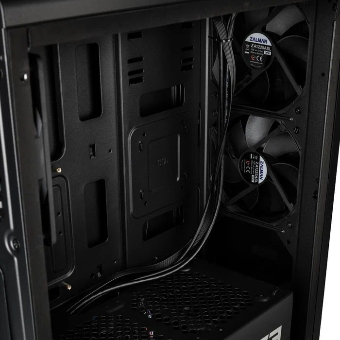 Zalman S3 TG, schwarz, Glasfenster