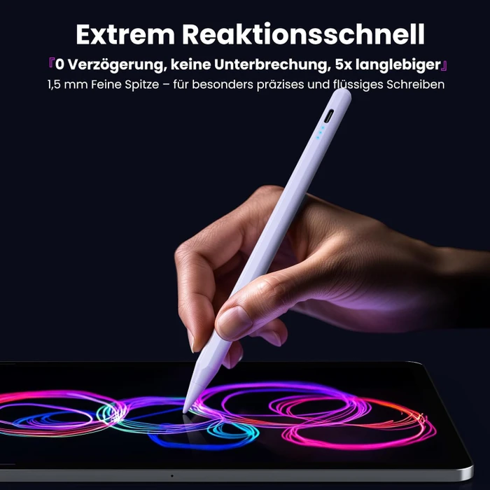 Kingone Stylus Pen Stift für iPad 2018-2026, violett, USB-C