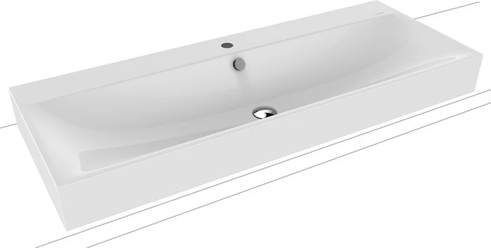 Kaldewei Silenio 3049 Aufsatzwaschtisch 120x46x12cm, Perl-Effekt, warm grey 10