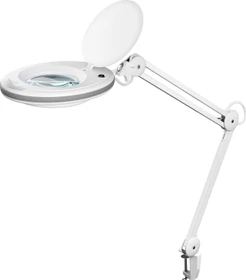 Wentronic Goobay LED-Klemm-Lupenleuchte, 8W, 1.75x, 3 Dioptrien weiß